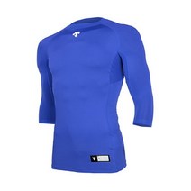 데상트 [DESCENTE] S7221ZPC03 BLU0 절개 라운드 7부 언더셔츠(블루)