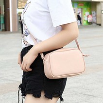 데일리 미니 여성백 미니멀룩 스퀘어 크로스 끈가방:No4870ea