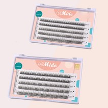미도 인조속눈썹 부분 가닥 속눈썹 셀프 연장 자연스런운 가속눈썹 단품 시리즈, V형  11mm   2P (200모)