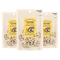 고양이 동결건조 간식 3개 대구 새우 강아지 트릿 노즈워크 보양식 영양 애견 반려묘 큐브, 대구 큐브 20g x 3개