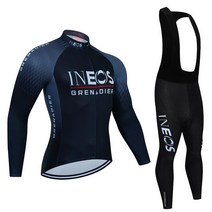 자전거의류아울렛 INEOS-프로 사이클링 저지 세트 긴 소매 산악 자전거 의류 통기성 MTB 남성용 2022