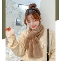 여자 데일리 따뜻한 극세사 머플러 넥워머 목도리 _ 57240EA