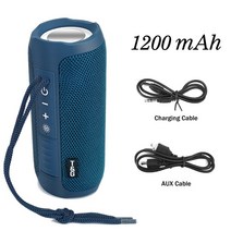 휴대용스피커 블루투스스피커 TG227 휴대용 블루투스 스피커 무선베이스 LED 컬러 라이트 서브 우퍼 야외, 05 Dark Blue