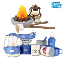 [1+1] 유아 야외 장난감 추천 꿈꾸는 모닥불 세트와 리얼 캠핑 놀이 블루 25pcs, 꿈꾸는 모닥불세트+리얼 캠핑놀이 블루