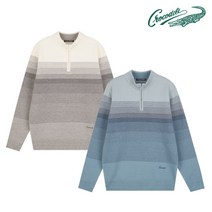 스트라이프 하프 집업 니트 CDAA8KR4333