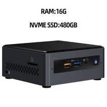 미니피씨 인텔 NUC NUC7CJYHN 베어본 시스템 미니 PC-인텔 셀러론 J4005 듀얼 코어, 16g 및 480g sata, 영국