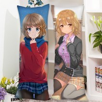 청춘 돼지는 바니걸 선배의 꿈을 꾸지 않는다 대형 빅사이즈 롱 긴 쿠션 등받이 허리 안고자는 베개 배개, C