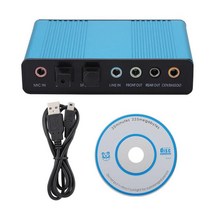 USB사운드카드 6 채널 5.1 USB 외부 S/PDIF 광학 사운드 카드 오디오 어댑터 노트북 PC 데스크탑용, [01] No 1