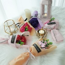 [이거찜] 향기가득 장미 비누꽃 꽃다발 플라워박스 꽃바구니 성년의날 생일, (크래프트)4 어머니감사합니다