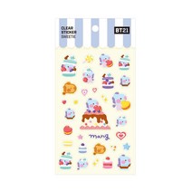 BT21 스위티 투명 클리어 스티커 다꾸 폴꾸 폰꾸 데코 스티커, 망(MANG)
