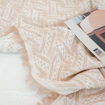 착한연구소 헤링본 무지 블랭킷 180X230 대형 감성러그 여름담요 캠핑 침대 소파