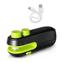 캔실링기 커피캔포장 캔시머 충전식 휴대용 칩 백 실러 열 진공 비닐 봉지 용 실링 기계, 02 Black