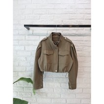 [반다리] 허리스트링 야상 숏 점퍼