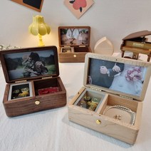 구우시장 우드 사진 오르골 보석함 세상에 하나뿐인 오르골 선물 센과 치히로의 행방불명, 천공의 성 라퓨타 OST, 월넛(+4.000)