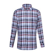 [레노마셔츠] 22 SS 울린넨 혼방 체크 일반핏 긴팔 (RMSSG1911BU)