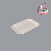 사각 펄프 접시 종이 몰드 트레이 66호 화이트 500개