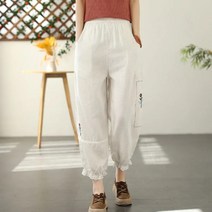 자칠 생활한복 개량한복 절복 법복 부드러운 면 자수 바지 DC-032202