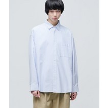 STANDARD 스트라이프 오버사이즈 옥스포드 셔츠 스카이 블루 스트라이프 STRIPE OVERSIZE OXFORD SHIRT SKY BLUE STRIPE