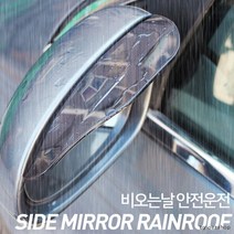 가드/2P한세트/레인커버/카바 [마이도매]사이드미러, 블랙