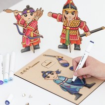 [조한스토어] 두근두근아트 DIY 역사인물(무인) 직접 색칠 만들기 팬시우드 우드 공예, 호위무사