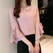 여성블라우스 사이드 비즈 블라우스 [3컬러 S-2XL]