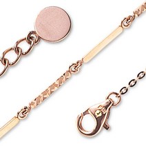 [비앤비골드] 18K 슬림 컷팅바 체인 팔찌 NPB33734