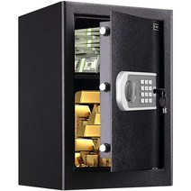Home Safe 내화성 방수 디지털 키패드가 있는 내화성 금고 문서 지폐 및 기타 개인 물품을 위한 보안 소형 금고 (0.5 컷 블랙), 2.2 Cuft Black