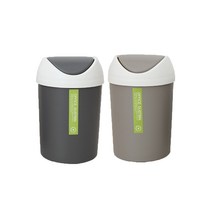 M 원형스윙 휴지통, 대(6L)-그레이