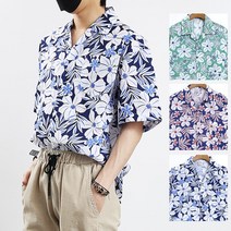 옴므오브제 하와이안 알로하 허니문 반팔 셔츠 남방 HW-0101