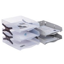 시스맥스 2단 3단 네오트레이 오픈 서류함 분류함 A4 용지정리함 종이문서 보관상자 보관함, 2단 쿨그레이