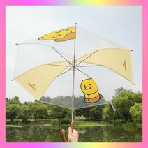 귀여운 춘식이 캐릭터 투명 우산 장우산