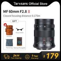 DSLR 카메라 렌즈 7 artisans 60mm F28 II MF APSC 매크로 Sony E Nikon Z Fuji XF Canon EFM RF M43 Leica L 마운트, Fujifilm X mount