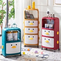 아기옷서랍장 다용도 원룸 이동식 옷방 수납장, 1 조각, [수납] 4겹 - 파란색