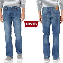 리바이스 527 Slim Bootcut 청바지 Black Stonewash