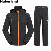 Haberland 봄아우터 속건 바다낚시복 오버핏자켓 카고바지 트레이닝세트, 코트-그린