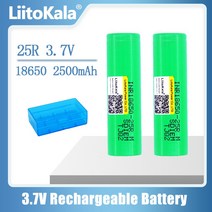 LiitoKala-INR18650 충전식 리튬 배터리 25R 18650 2500mAh 20A 손전등용, [01] 1pcs, 01 1pcs