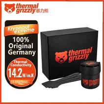 써멀 그리즐리 ke 써멀 그리스 대용량 써멀 페이스트 전도성 14.2wmk 컴퓨터 cpu gpu 그래픽 카드 냉각용, 크라이오넛 37g