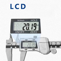 디지털캘리퍼 내경 외경 높이 정밀자 경제형 눈금자, 0-200x0.02mm(플라스틱 쉘)