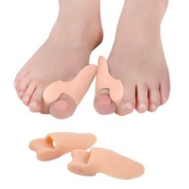 굽은등 굽은어깨 라운드숄더 교정기 교정발가락 분리기 깔창 링 외반증 교정 패드 풋 케어 정형 외과 발, 04 1Pair Beige