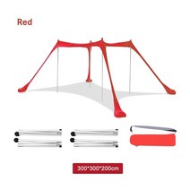 베스트 셀러 비치 타프 텐트 휴대용 라이크라 캠핑 캐노피 헛간 여름 태양 보호 낚시 windproof rainproof awning, 4 다시 3x3x2m