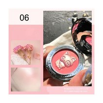 2 색 블러쉬 피치 팔레트 페이스 미네랄 크림 샤이닝 블러셔 레드 섀도우 코스메틱 파우더, 6