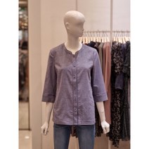 크로커다일 레이디 차이나 라운드 카라 7부소매 린넨 자켓 CL0MJK105