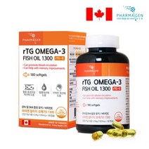 파마젠 알티지 오메가3 rTG EPA DHA 1200mg 대용량 1300mgx180캡슐 6개월분 엔쵸비 캐나다 건조한눈 기억력개선 눈건강 혈행 저온초임계추출 순도높은 소형어류 멸치, 1300mg, 180캡슐