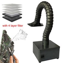 우드버닝기 흡연 청정기 납땜 흡입 연기 추출기 레이저 조각사 절단 나무 굽기 3D 프린터 PCBA 수리, 02 With Light