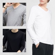 남자 베이직하우스 흰티 레이어드 무지 긴팔 질좋은 기모 구김없는 교복속 남학생 보온 기본티