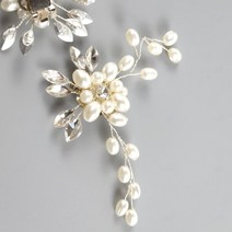 진주 웨딩 슈즈 구드 큐빅 보석 코사지 장식 펌프스 악세사리 셀프 글리터 보석 데코 꾸미기 프로포즈