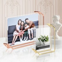 탁상액자 가족사진 결혼 투명아크릴 틀 제작, 상품선택, 골드 중, 골드 중