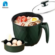 닝타우스 1.8L 다기능 휴대용 전자 쿠커 찜통형, 그린, 이중층