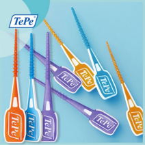 테페 실리콘치간칫솔 이지픽(36p)-주황(얇음), 1개, 36개입