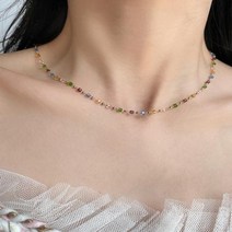 비즈목걸이 블랙 원석 하트 롱 엔틱 펜던트 여성용 컬러 넥 체인 초커 보호 컬러풀 여름 콜리어 팜므 보헤미아 쥬얼리